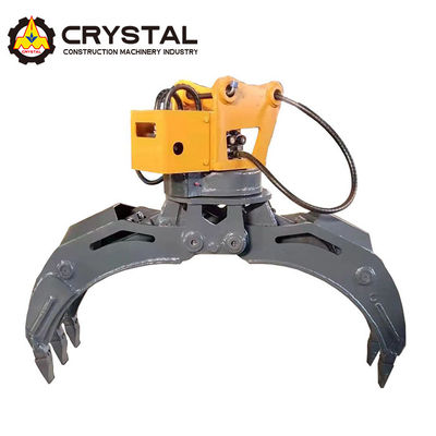 Accrochage à une excavatrice industrielle, accrochage à une roche rotative précise
