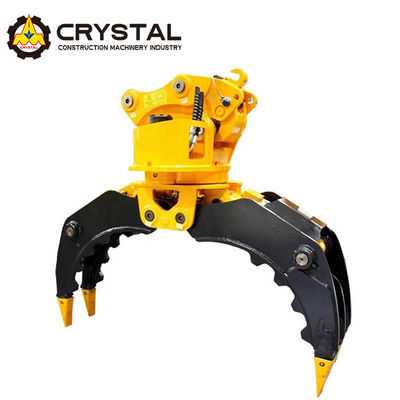 Accrochage à une excavatrice industrielle, accrochage à une roche rotative précise